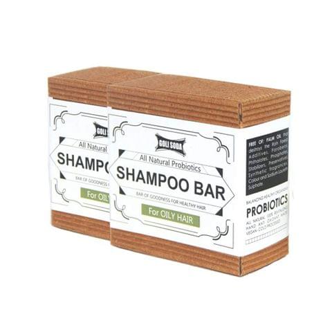 All Natural Probiotics Shampoo Bar for Oily Hair 90 gms (Pack of 2)