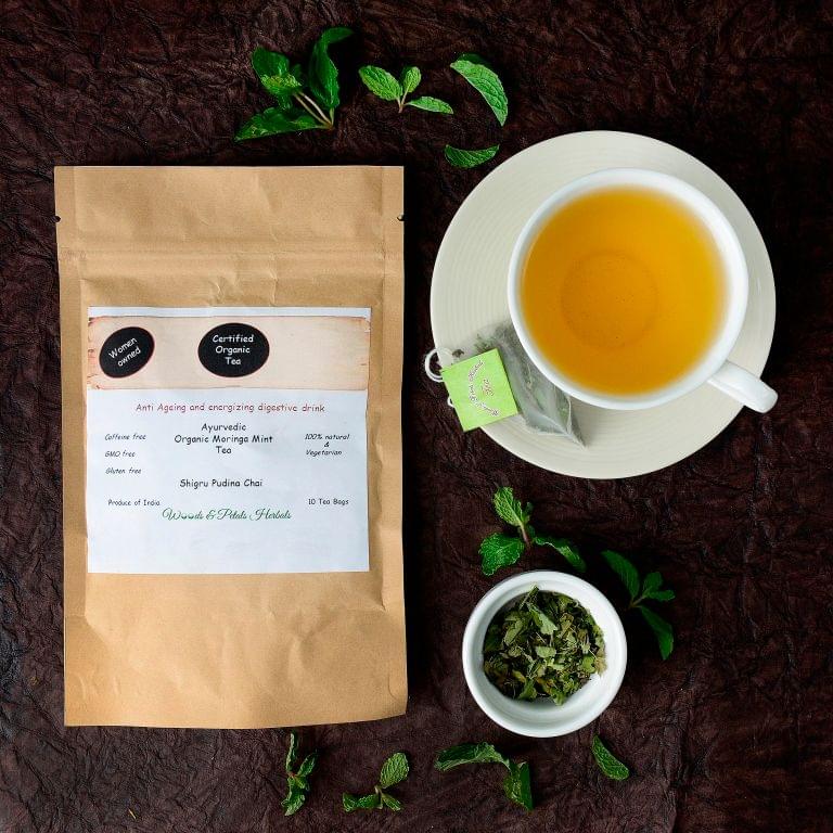 Organic moringa mint tea I Weight Loss I Anti Aging I Caffiene Free I Calorie Free I Anti Depression I Controls Diabetes I Refreshing