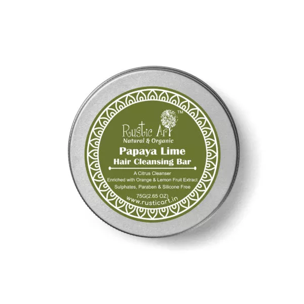 Papaya Lime Hair Cleansing Bar - 75 gms
