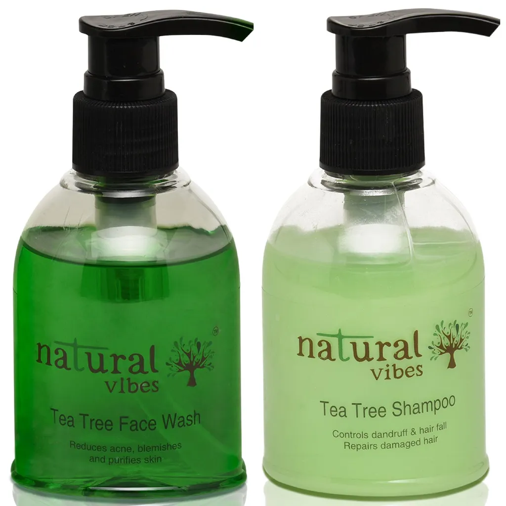 Ayurvedic Tea Tree Face Wash and Shampoo everyday treatment Combo