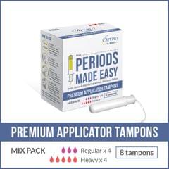 Premium Applicator Tampons Mix Pack (8 Pcs)