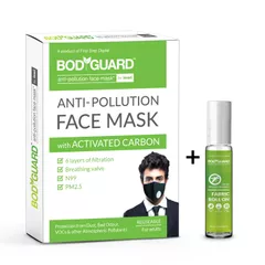 Anti Pollution Mask for Men & Women - 1 Mask with Mosquito Repellent Fabric Roll On - 8 + 2 ML Extra