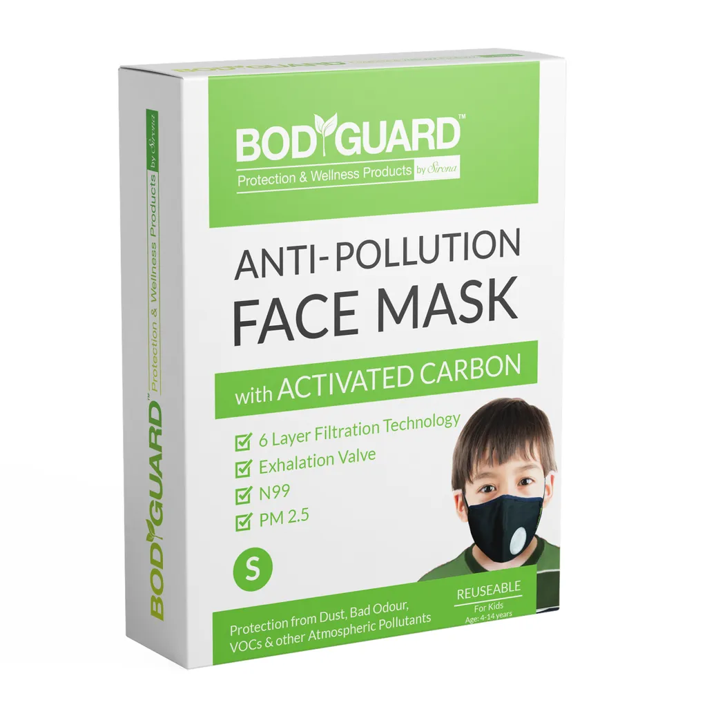 Reusable Anti Pollution Face Mask with Activated Carbon, N99 + PM2.5 for Kids