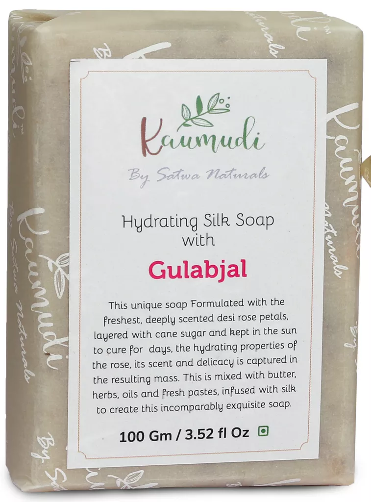 Hydrating Silk Soap with 100x washed Ghee, Gulabjal 100gm