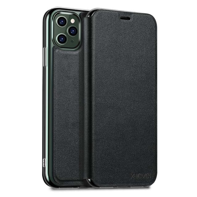 X-Level SHANDOO Ultra Thin PU Leather Flip Case with Stand Function for iPhone 11 Pro Black