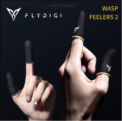 Flydigi Wasp Feelers 2 Finger Sleeve Sweat-Proof Finger Cover mobile phone tablet PUBG Game Touch Screen Thumb Blue Black