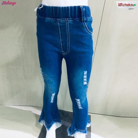 Melange  Jeans Full Pant For Girls