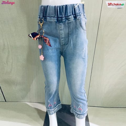 Melange Jeans Pant for Girls