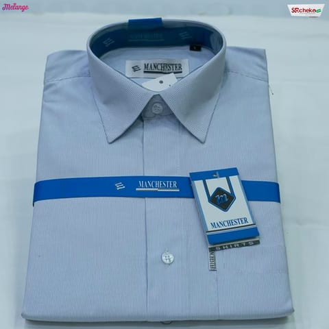 Formal Strip Blue Shirt