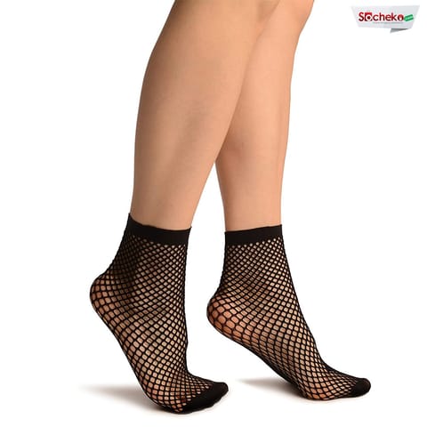Black Fishnet Socks For Women