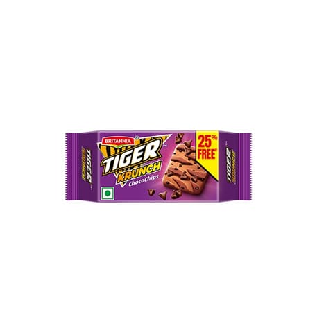 Britannia Tiger Krunch Choco Chips Biscuits - 32gm + 4gm (12 Pcs)