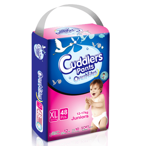 Cuddlers Eco-Pack Pant Style Diaper extra large (48Pcs) With Free Safety Ultra confident Sanitary Pads (New Year Offer)