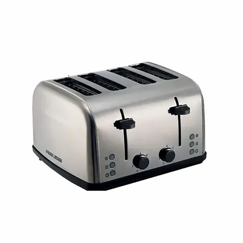Black+Decker 4 Slice Stainless Steel Toaster With Dual Control - ET304-B5