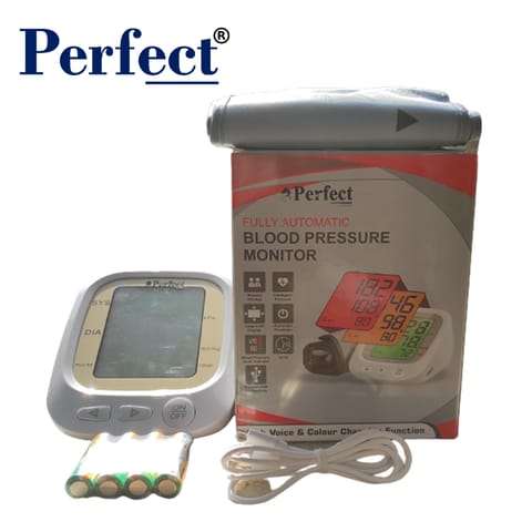 Perfect Blood Pressure Monitor With Voice Assistance And Color Changing Function