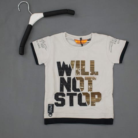 Melange Casual Printed T-Shirt For Kids