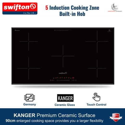 Swifton  SN-560MT, 90cm, 6500w Touch Control Five Induction Cooking zone Portable tabletop, Built in hob,Cooker, Cooktop