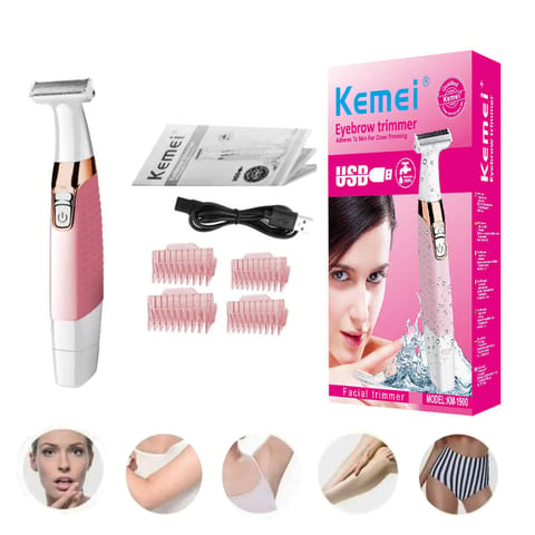 Trimmer Epilator Kemei Km-1900 Intimate Women Hair Trimmer Epilator