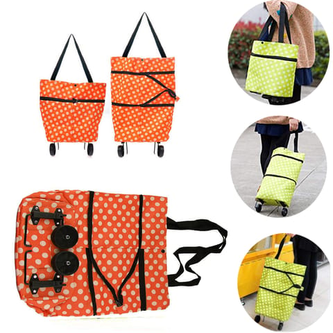 Portable Shopping / Laundry Trolley Bag With Wheels