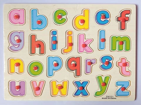 Colorful Wooden Small Alphabet Blocks and Puzzle for Kids