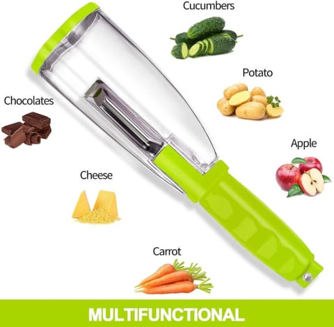 Peeler With Container Detachable Storage Peeler Grater Blade For Fruits Vegetables Potato Peeling Knife Peeler With Trash Can