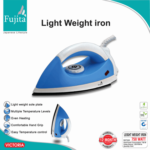 Fujita Light Weight Iron, 750 Watt