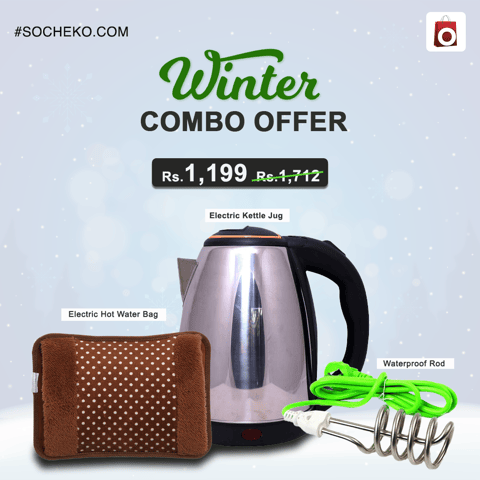 Winter Combo Offer -2 (Electric Kettle, Rod, Hot Water Bag)