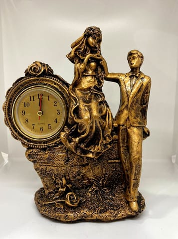 Antic Clock with Couple Figure