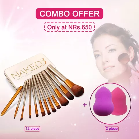 Combo Offer Naked Brushes & Beauty Blender