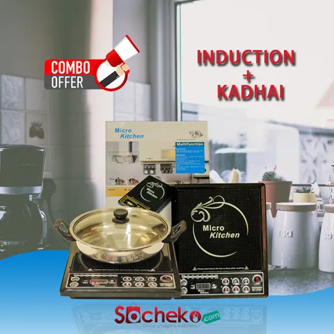 Micro Kitchen Induction Cooktop with Kadhai Free