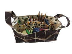 Handy Handmade Stuff - Fabric Bin Long with Side pockets