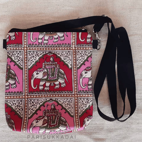 Parisukkadai- Handloom Sling Bag with Double Zip