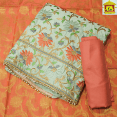 Sri Boutique - Heavy Work Soft Semi Silk Party Wear Dress Material