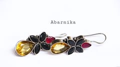 Abarnika- Silver Coated Crystal Earrings- Combos