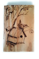ARTium- Pyrography on Wood- My Home
