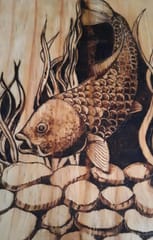 ARTium- Pyrography on Wood- D'Fish