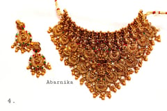 Abarnika- Grand traditional temple jewellery Lakshmi Necklace Set.