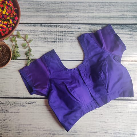 Dhinam-Best Fits-Violet Pleats-Readymade Blouse