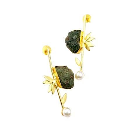 Abarnika  -  Natural stone statement Jaipuri earrings