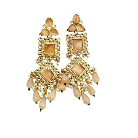 Abarnika  - AD Stones high quality kundan Jaipuri earrings