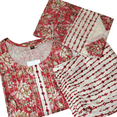 Mulmul cotton kurti sets with pant and duppatta.