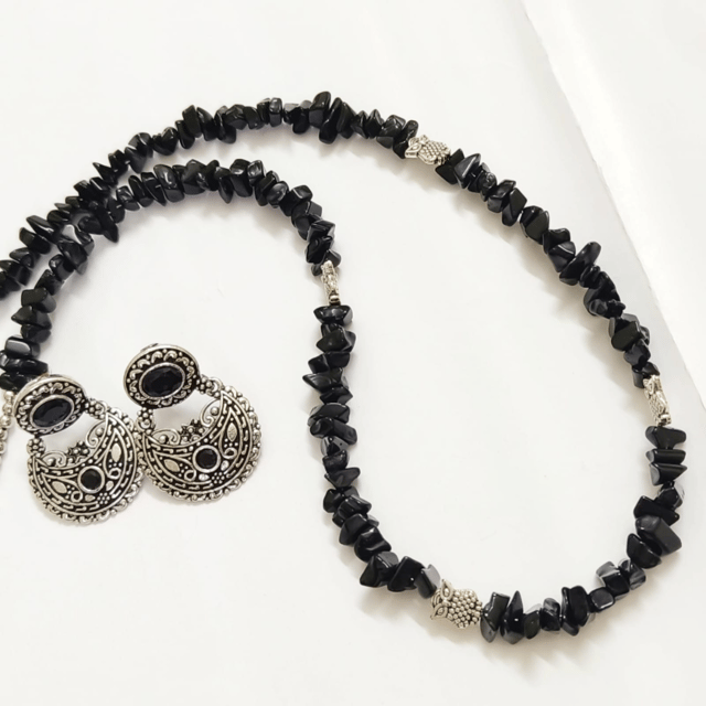Black coral beads