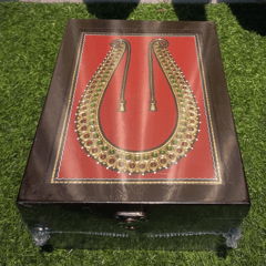 Wooden Jewellery Boxes With Jewels As Tanjore Paintings