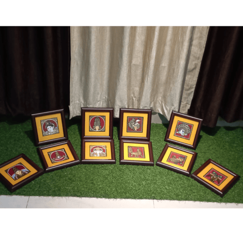 Tanjore Painted Frames With Silky Borders