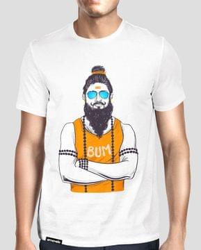 Bum Bum Bhole Round Neck T-Shirt Bum Bum Bhole Round Neck T-Shirt