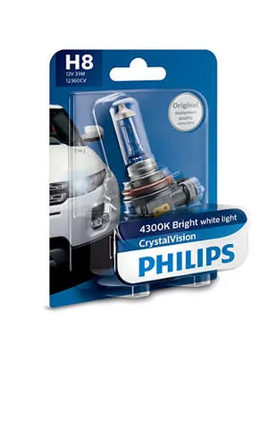Philips H8 12360B1 Crystal Vision Headlight Bulb (12V, 35W) Philips H8 12360B1 Crystal Vision Headlight Bulb (12V, 35W)