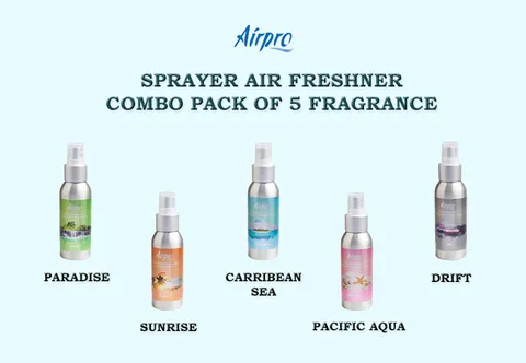 AIRPRO SPRAYER AIR FRESHNER - COMBO PACK OF 5 FRAGRANCE AIRPRO SPRAYER AIR FRESHNER - COMBO PACK OF 5 FRAGRANCE