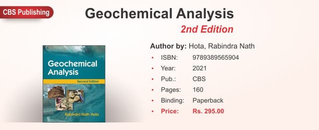 Geochemical Analysis 2nd Edition 2021 by Rabindra Nath Hota