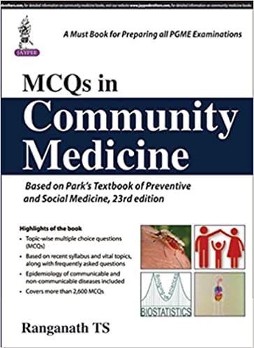 MCQs in Community Medicine (PGMEE) 1st Edition 2016 by TS Ranganath