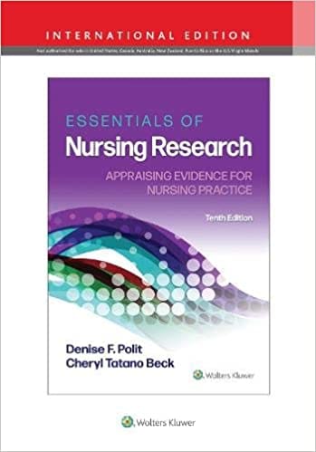 Essentials of Nursing Research 10th Edition 2021 By Denise Polit