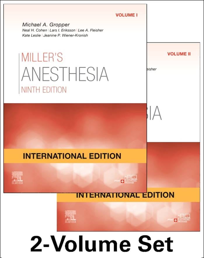 Miller's Anesthesia International Edition, 2 Volume Set 9th Edition 2020, Michael A. Gropper